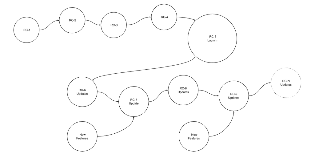 A software lifecycle in a platform as a service